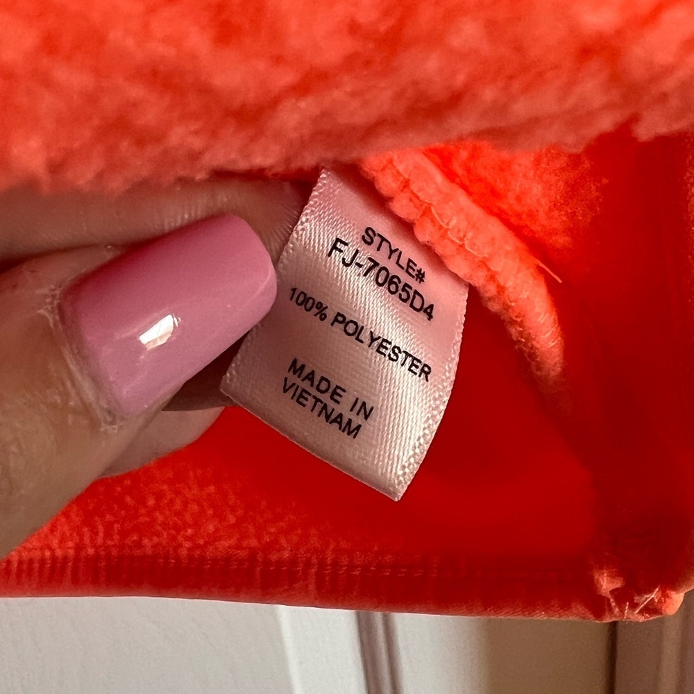 Button down fleece - Zenana neon orange - Picture 6 of 8